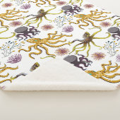 Couverture Sherpa Motif d'animaux aquatiques | vie sous-marine océan (3/4)