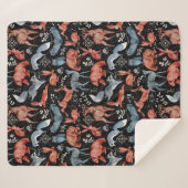 Couverture Sherpa Motif d'animaux de la forêt complexe (Devant (Horizontal))