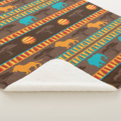 Couverture Sherpa Motif d'animaux tribaux africains (3/4)
