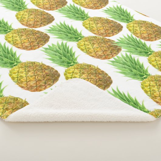 Couverture Sherpa Motif d'aquarelle ananas (3/4)