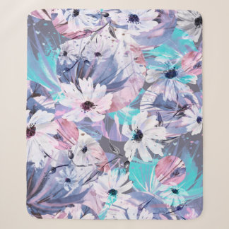 Couverture Sherpa Motif d'aquarelle créatif et transparent des plant
