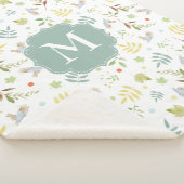 Couverture Sherpa Motif d'aquarelle de région boisée du lapin | de (3/4)