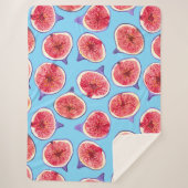 Couverture Sherpa Motif d'aquarelle des tranches de fibres (Devant)