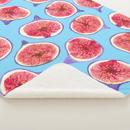 Couverture Sherpa Motif d'aquarelle des tranches de fibres (3/4)