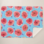 Couverture Sherpa Motif d'aquarelle des tranches de fibres (Devant (Horizontal))