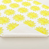 Couverture Sherpa Motif d'aquarelle solaire jaune (3/4)