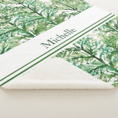 Couverture Sherpa Motif d'arbre peint à la main (3/4)