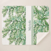 Couverture Sherpa Motif d'arbre peint à la main (Devant (Horizontal))