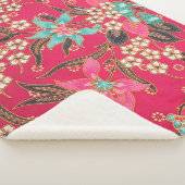 Couverture Sherpa Motif d'art batik indonésien (3/4)