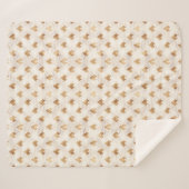 Couverture Sherpa Motif d'art déco d'or (Devant (Horizontal))