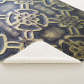 Couverture Sherpa Motif d'art tribal africain (3/4)