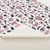 Couverture Sherpa Motif d'autocollant de maquillage (3/4)