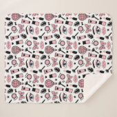 Couverture Sherpa Motif d'autocollant de maquillage (Devant (Horizontal))