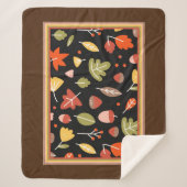 Couverture Sherpa Motif d'automne coloré (Devant)