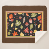 Couverture Sherpa Motif d'automne coloré (Devant (Horizontal))