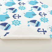 Couverture Sherpa Motif De Baleines, Beaux Baleines, Baleines Bleues (3/4)