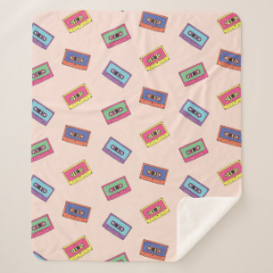 Couverture Sherpa Motif de bande audio Retro Neon