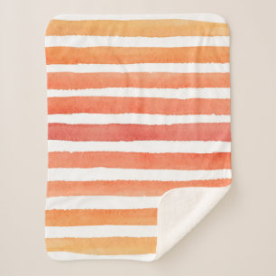 Couverture Sherpa Motif de bande d'aquarelle solaire