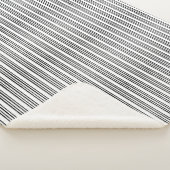 Couverture Sherpa Motif de bande de style noir/blanc (3/4)