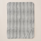 Couverture Sherpa Motif de bande de style noir/blanc (Devant)