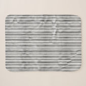 Couverture Sherpa Motif de bande de style noir/blanc (Devant (Horizontal))