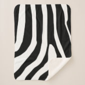 Couverture Sherpa Motif de bandes d'impression Zebra (Devant)