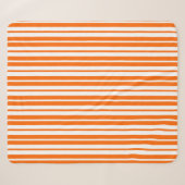 Couverture Sherpa Motif de bandes verticales blanches orange (Devant (Horizontal))