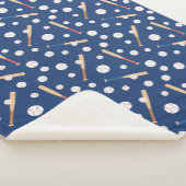 Couverture Sherpa Motif de baseball et de bats (3/4)
