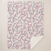 Couverture Sherpa Motif de baseballs en couche (Devant)