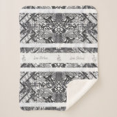 Couverture Sherpa Motif de BATIK moderne (Devant)