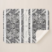 Couverture Sherpa Motif de BATIK moderne (Devant (Horizontal))