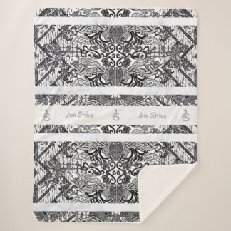 Couverture Sherpa Motif de BATIK moderne