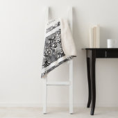 Couverture Sherpa Motif de BATIK moderne (En situation)