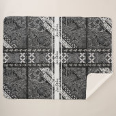 Couverture Sherpa Motif de BATIK moderne (Devant (Horizontal))