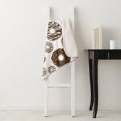 Couverture Sherpa Motif de beignes, beignets de chocolat, beignets d (En situation)