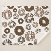 Couverture Sherpa Motif de beignes, beignets de chocolat, beignets d (Devant (Horizontal))