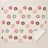Couverture Sherpa Motif de beignets sucrés (Devant (Horizontal))