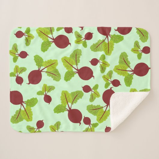 Couverture Sherpa Motif de betteraves (Devant (Horizontal))