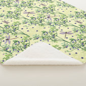 Couverture Sherpa Motif de bleuets avec libellules (3/4)