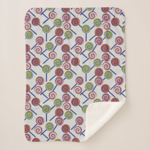 Couverture Sherpa Motif de bonbons   motif Lollies   lollipop 8