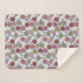 Couverture Sherpa Motif de bonbons | motif Lollies | lollipop 8 (Devant (Horizontal))