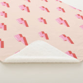 Couverture Sherpa Motif de boulon de foudre rose (3/4)