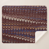 Couverture Sherpa motif de Bourgogne, bleu et blanc   (Devant (Horizontal))