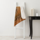 Couverture Sherpa Motif de boussole marine Brown (En situation)