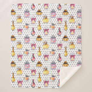 Couverture Sherpa Motif de bouteille de Parfum