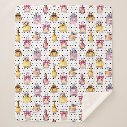 Couverture Sherpa Motif de bouteille de Parfum (Devant)