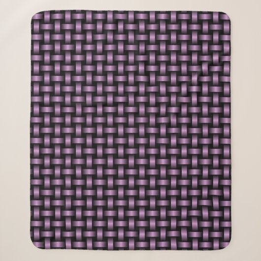 Couverture Sherpa Motif de brasage noir violet (Devant)