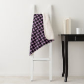 Couverture Sherpa Motif de brasage noir violet (En situation)