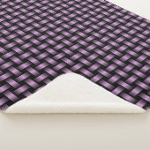 Couverture Sherpa Motif de brasage noir violet (3/4)