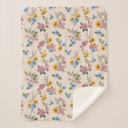 Couverture Sherpa Motif de broderie florale BUGS BUNNY™ (Devant)